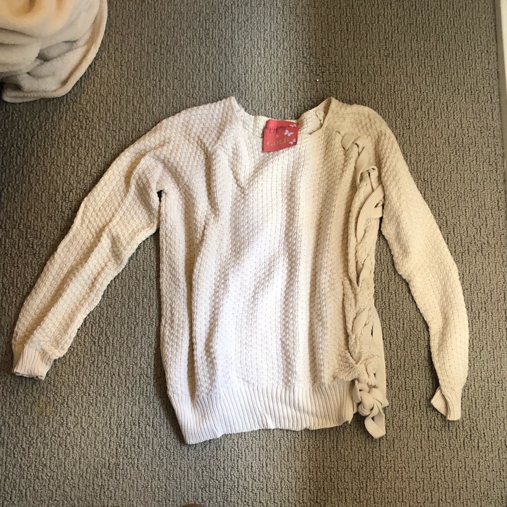 Cream knit sweater